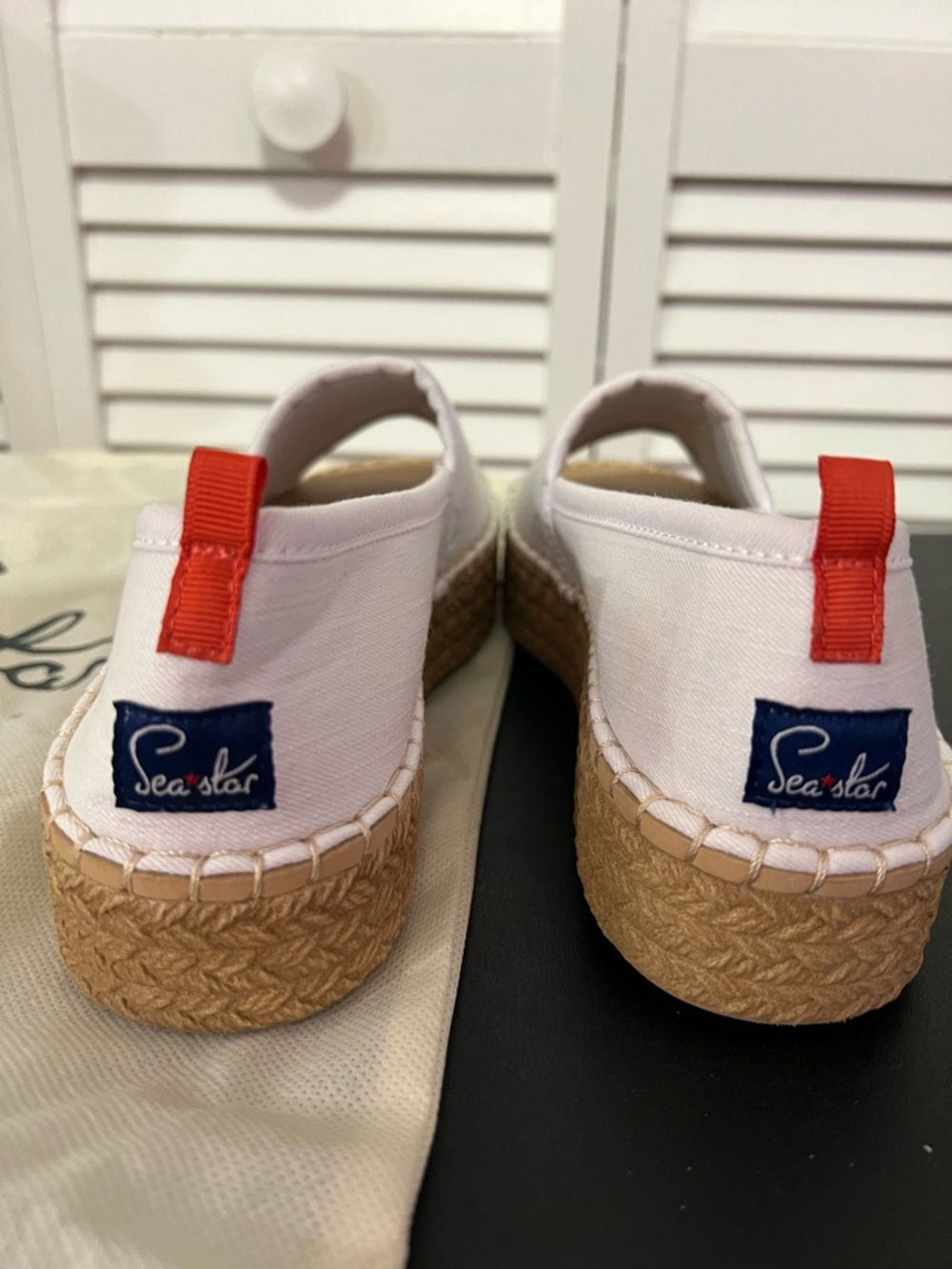 Sea Star White Canvas Espadrille Slide - Women's - Picture 3 of 6